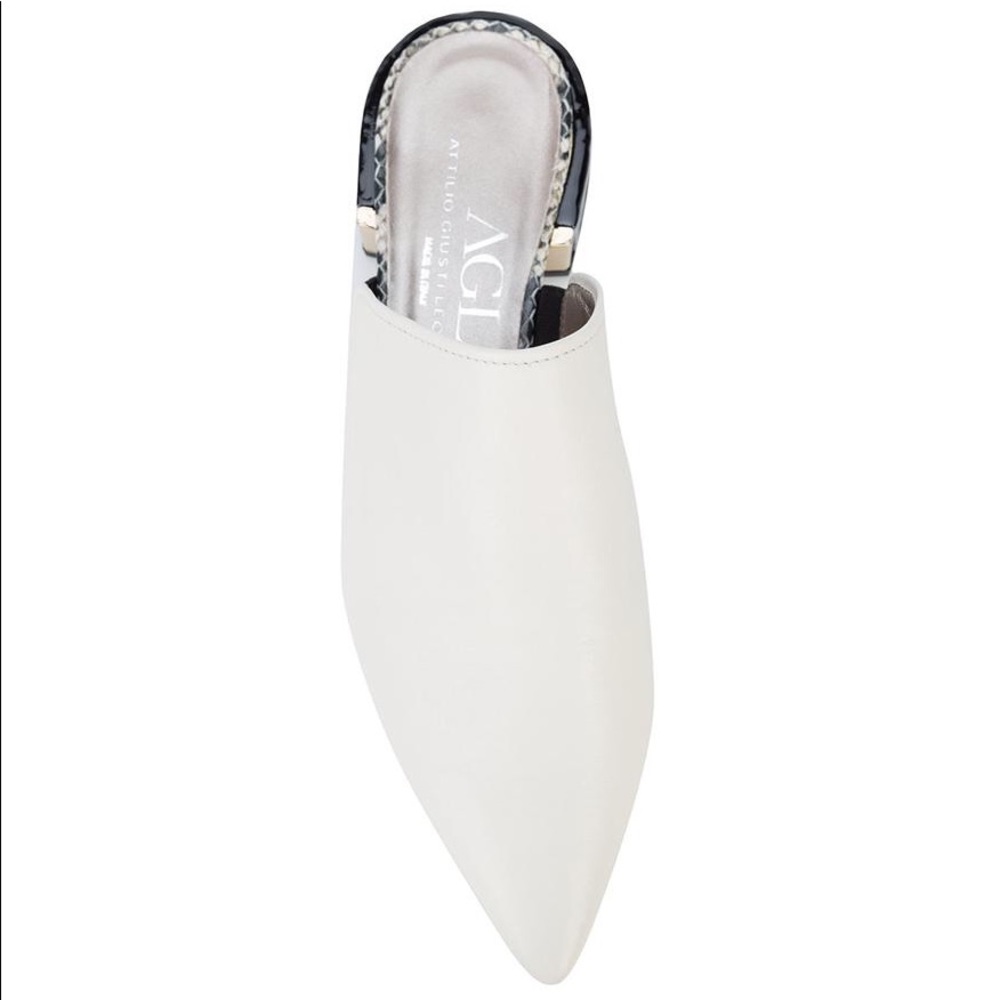 AGL Off White Pointed Toe Mule